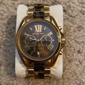 Tortoise and Gold Michael Kors Watch